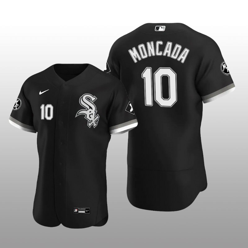White Sox Yoan Moncada MR Patch Authentic Alternate Black Jersey