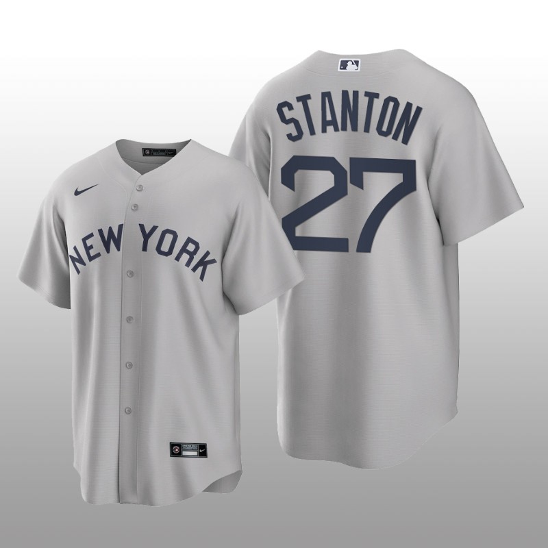 Yankees Giancarlo Stanton Field of Dreams Replica Gray Jersey
