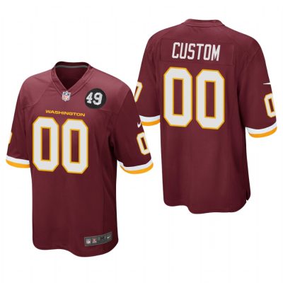 Washington Redskins Custom Men's Nike Burgundy Bobby Mitchell Uniform Patch NFL Game Jersey Men's Black V White Peace Split Nike Vapor Untouchable Limited NFL Jersey