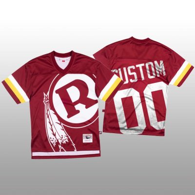 NFL Washington Redskins Custom Red Men's Mitchell & Nell Big Face Fashion Limited NFL Jersey