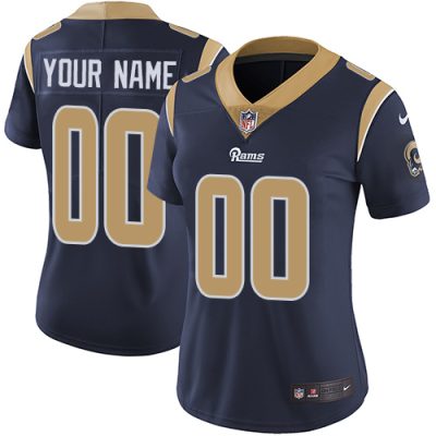 Nike Los Angeles Rams Customized White Stitched Vapor Untouchable Limited Women's NFL Jersey