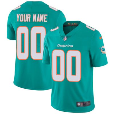 Nike Miami Dolphins Customized Aqua Green Team Color Stitched Vapor Untouchable Limited Youth NFL Jersey