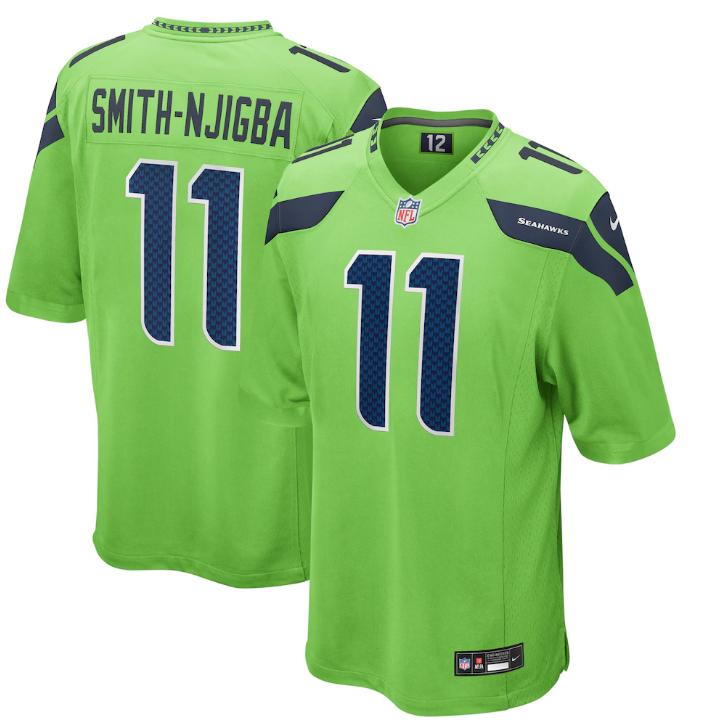 Jaxon Smith-Njigba #11 Seattle Seahawks Nike Alternate Game Jersey - Neon Green