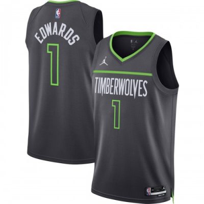 Anthony Edwards Minnesota Timberwolves Jordan Brand Statement Edition Swingman Black Jersey