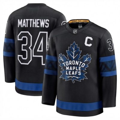 Auston Matthews Men's Toronto Maple Leafs Black Alternate Premium Jersey