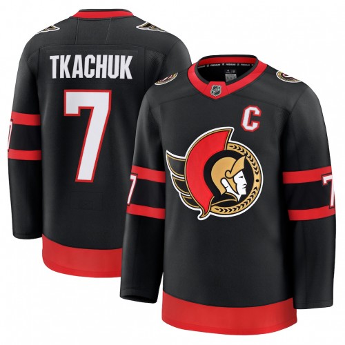 Brady Tkachuk Men's Ottawa Senators Black Home Premium Jersey