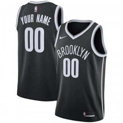 Brooklyn Nets Nike Swingman Custom Jersey Black