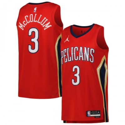 CJ McCollum New Orleans Pelicans Jordan Brand Statement Edition Swingman Jersey - Red