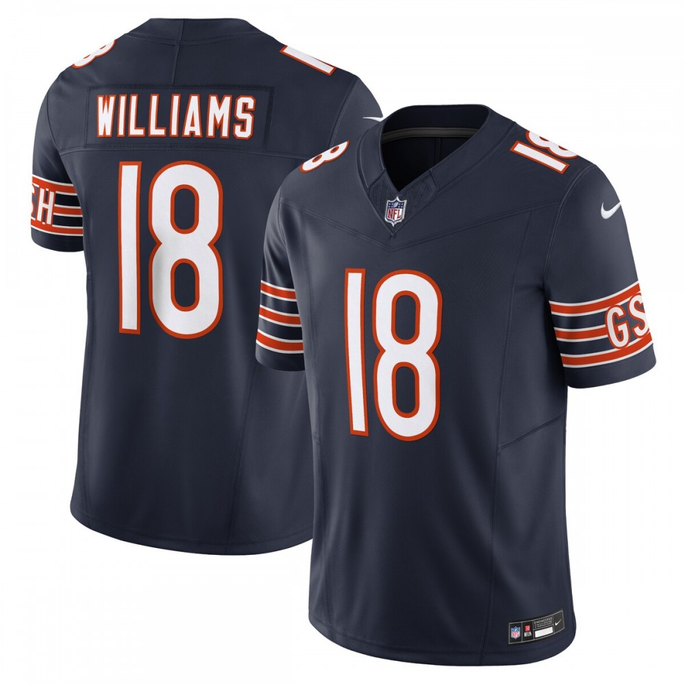 Caleb Williams #18 Chicago Bears Nike Vapor F.U.S.E. Limited Jersey - Navy