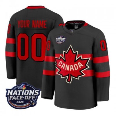Canada 2025 Black Hockey Team 4 Nations Face-Off Custom Jersey