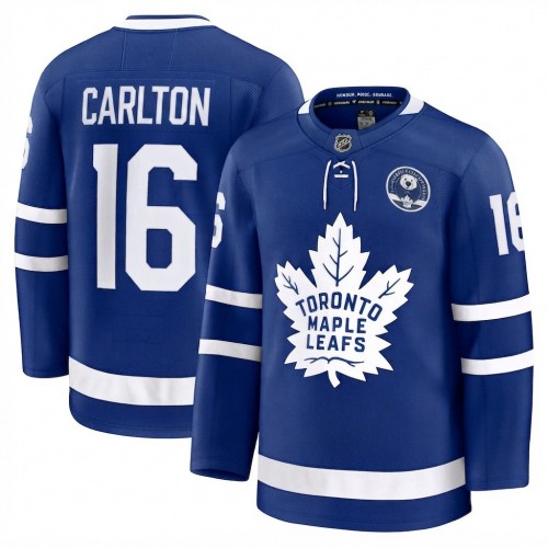 Carlton the Bear Men's Toronto Maple Leafs Blue Home Premium Jersey