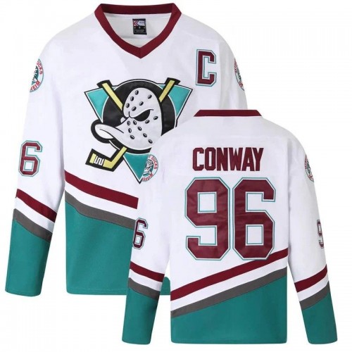Charlie Conway Men's Anaheim Ducks 1996/97 Retro White Jersey