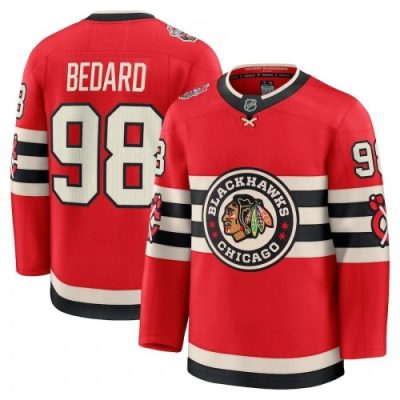 Connor Bedard Chicago Blackhawks 2025 Winter Classic Premium Jersey - Red