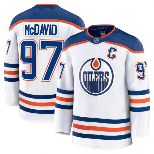 Connor McDavid Edmonton Oilers Away White Premium Player Jersey