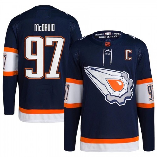 Connor McDavid Edmonton Oilers Navy Reverse Retro 2.0 Player Jersey