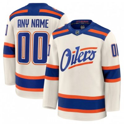 Edmonton Oilers Alternate Cream Premium Custom Jersey