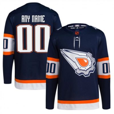 Edmonton Oilers Navy Reverse Retro 2.0 Custom Jersey