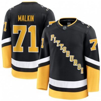Evgeni Malkin Men's Pittsburgh Penguins Black Alternate Premium Jersey