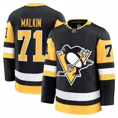 Evgeni Malkin Men's Pittsburgh Penguins Black Home Premium Jersey