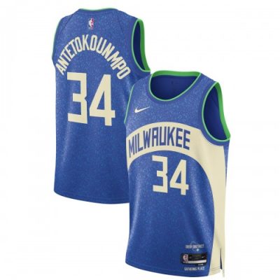 Giannis Antetokounmpo Milwaukee Bucks Nike Unisex Swingman Jersey - Blue - Hardwood Classics