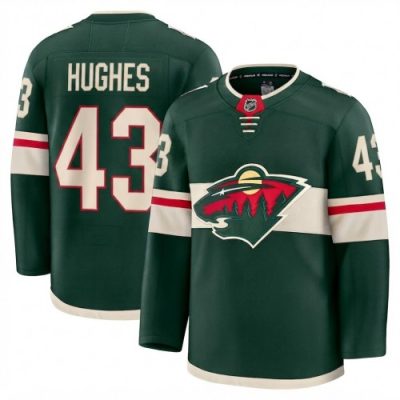 HUGHES Men's Minnesota Wild Green Home Premium Jersey