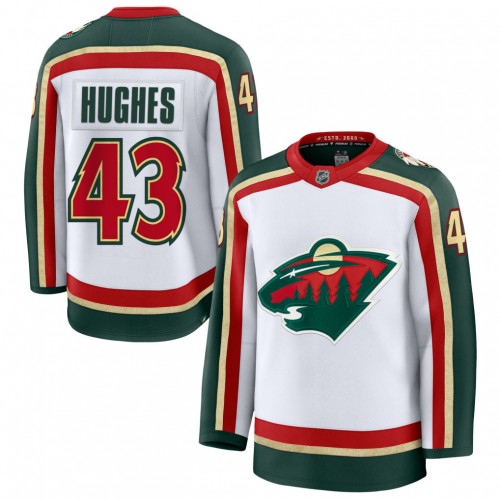 HUGHES Minnesota Wild White 25th Anniversary Premium Jersey