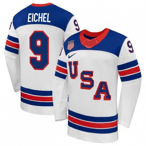 Jack Eichel USA Hockey Olympic Nike 2026 White Away Replica Jersey