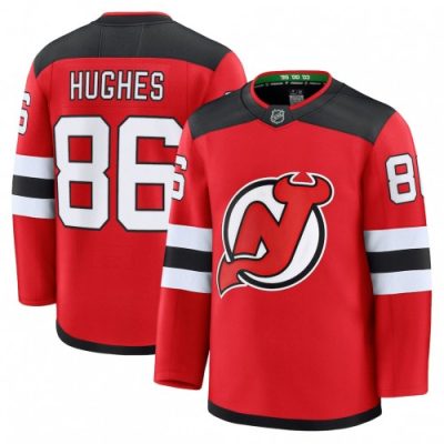 Jack Hughes New Jersey Devils Jack Hughes Red Home Premium Jersey