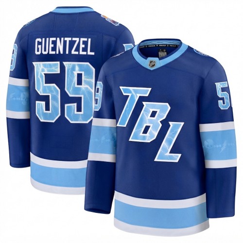 Jake Guentzel Men's Tampa Bay Lightning Blue 2026 NHL Stadium Series Premium Jersey