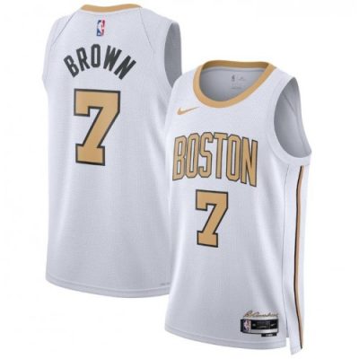 Jaylen Brown Boston Celtics Nike Unisex 2025/26 White Swingman Jersey - Hardwood Classics