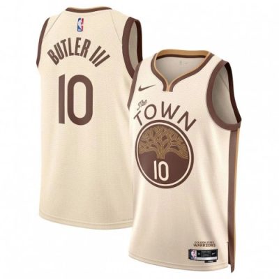 Jimmy Butler III Golden State Warriors Nike 2025/26 Tan Swingman Jersey - Hardwood Classics