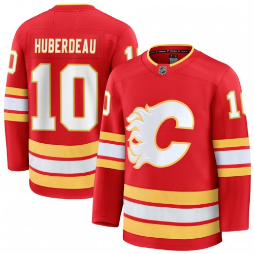Jonathan Huberdeau Men's Calgary Flames Red Home Premium Jersey
