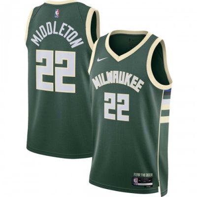 Khris Middleton Milwaukee Bucks Nike Unisex Swingman Jersey  - Hunter Green