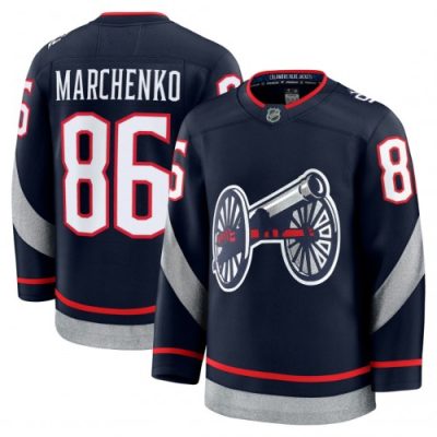 Kirill Marchenko Columbus Blue Jackets 2025 NHL Stadium Series Premium Jersey - Navy