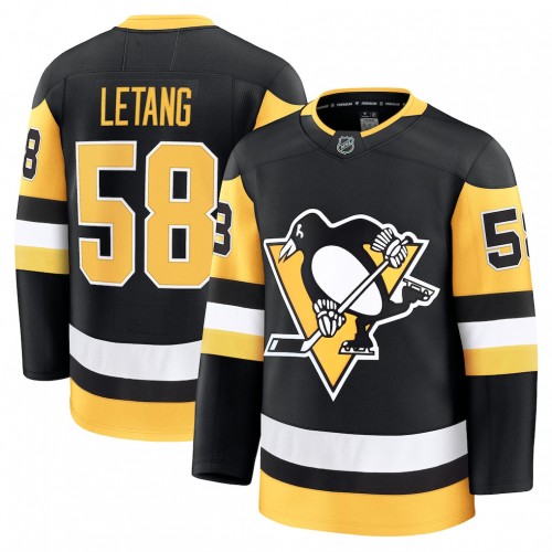 Kris Letang Men's Pittsburgh Penguins Black Home Premium Jersey