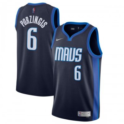 Kristaps Porzingis Dallas Mavericks Nike Swingman Player Jersey Navy - Earned Edition