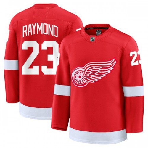 Lucas Raymond Detroit Red Wings Home Premium Jersey - Red
