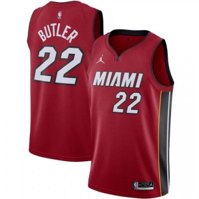 Men Miami Heat Jimmy Butler Jordan Red Swingman Jersey - Statement Edition