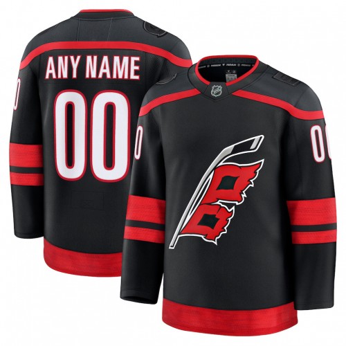 Men's Carolina Hurricanes Home Premium Custom Jersey - Black