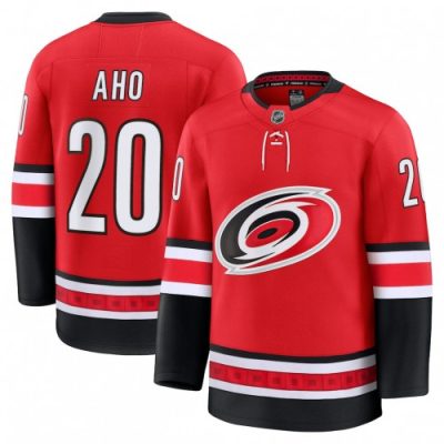 Men's Carolina Hurricanes Sebastian Aho Red Alternate Premium Jersey