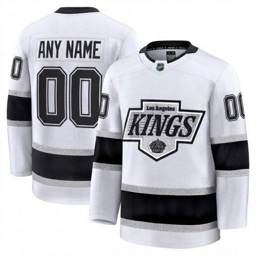 Men's Los Angeles Kings White Away Premium Custom Jersey