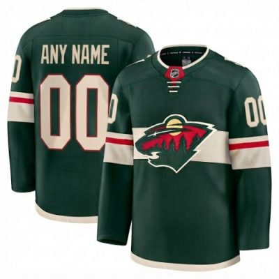 Men's Minnesota Wild Green Home Premium Custom Jersey