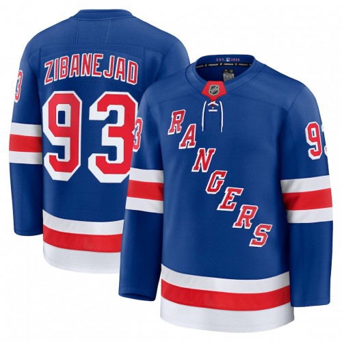 Men's New York Rangers Mika Zibanejad Blue Home Premium Jersey