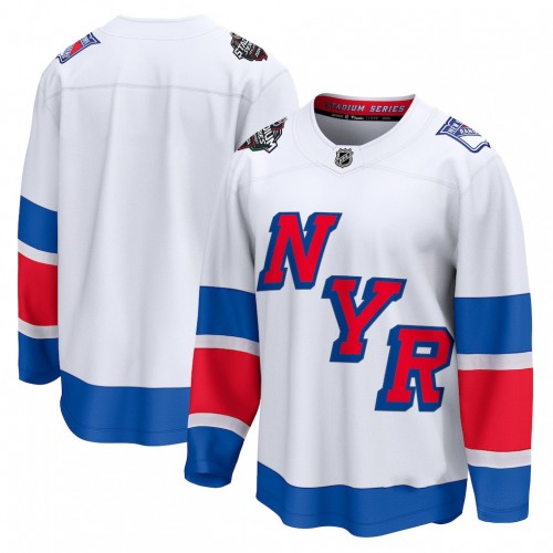 Men's New York Rangers White 2024 NHL Stadium Series Breakaway Premium Jersey