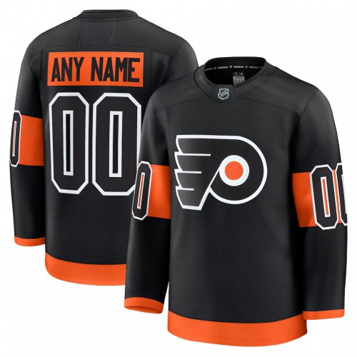 Men's Philadelphia Flyers Black Alternate Premium Custom Jersey
