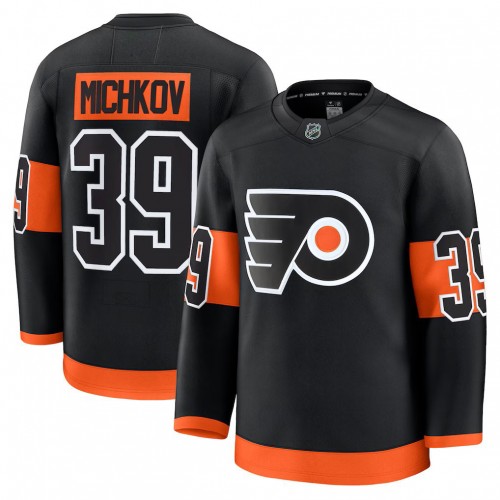Men's Philadelphia Flyers Matvei Michkov Black Alternate Premium Jersey