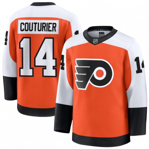 Men's Philadelphia Flyers Sean Couturier Orange Home Premium Jersey