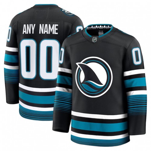 Men's San Jose Sharks Black Alternate Premium Custom Jersey