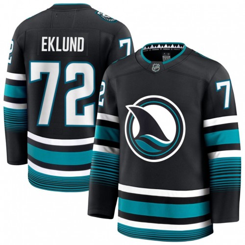 Men's San Jose Sharks William Eklund Black Alternate Premium Jersey