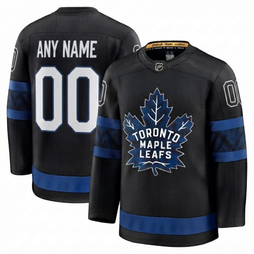 Men's Toronto Maple Leafs Black Alternate Premium Custom Jersey